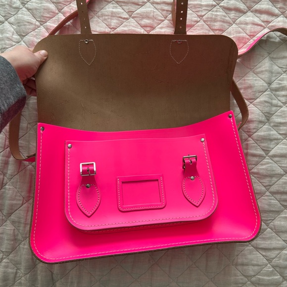 The Cambridge satchel company electric pink messenger bag purse - Picture 3 of 13